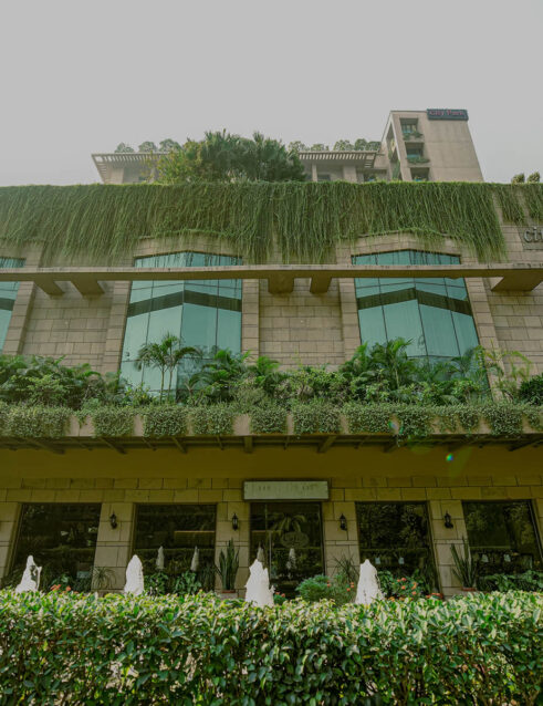 Front View of City Park Hotel. Five star hotels at delhi